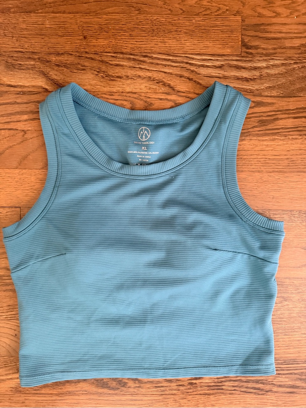 Move Theology Seafoam Ribbed Crop Tank